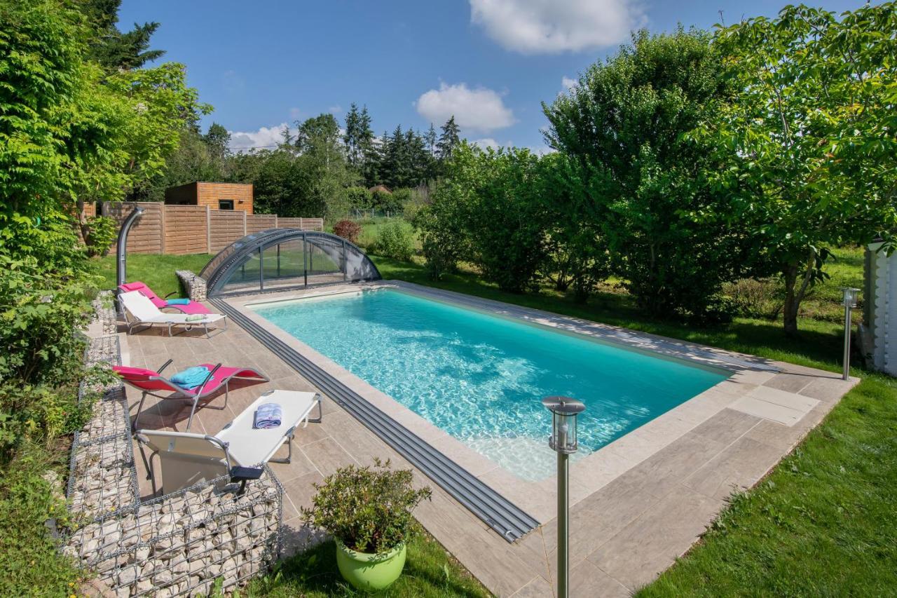 Au Coeur Du Bien-Etre, Chalet Avec Piscine Chauffee Et Couverte, Spa, Sauna, Massages Monteaux Екстериор снимка